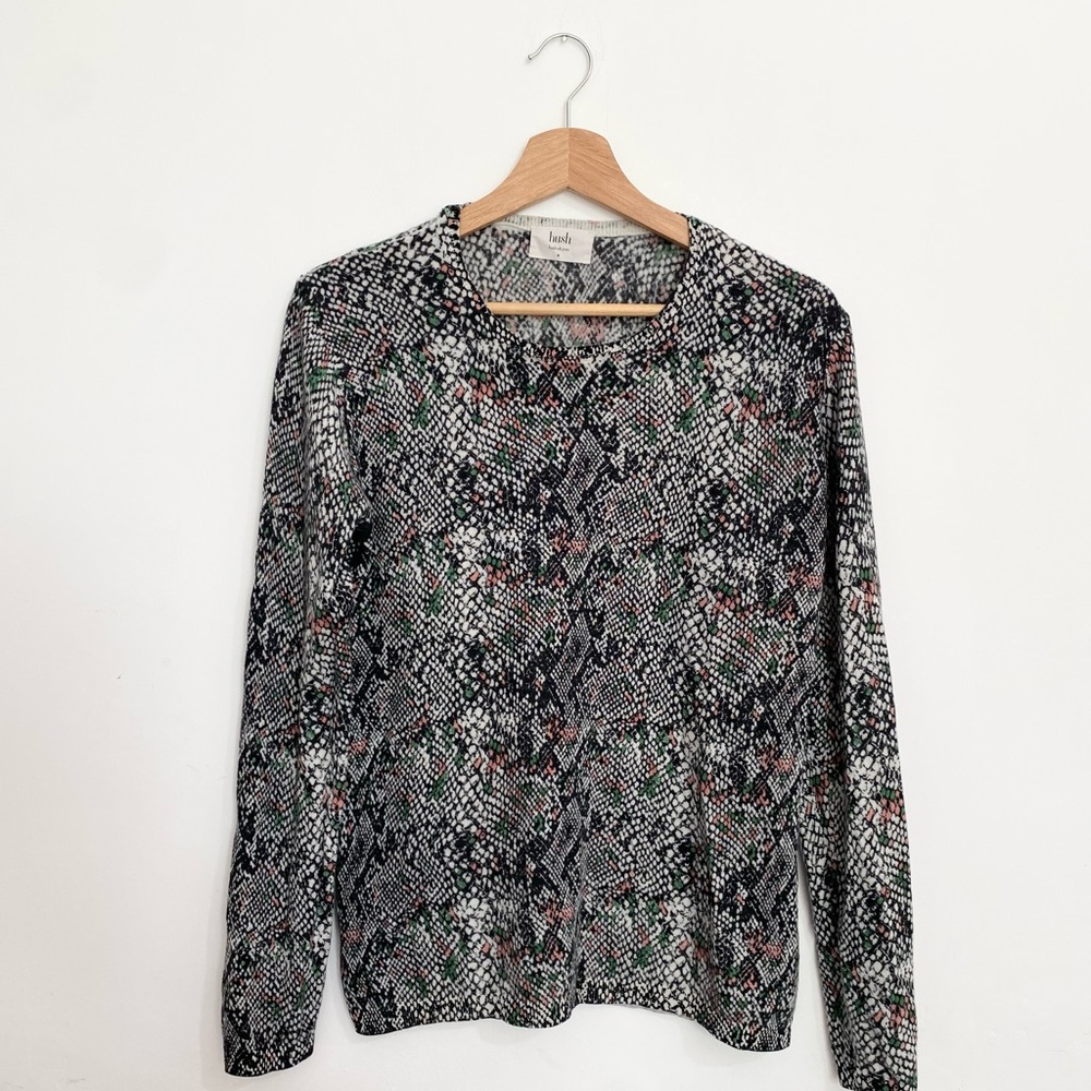 Hush Snakeskin Pattern Wool Blend Jumper Size M - Picture 1 of 8